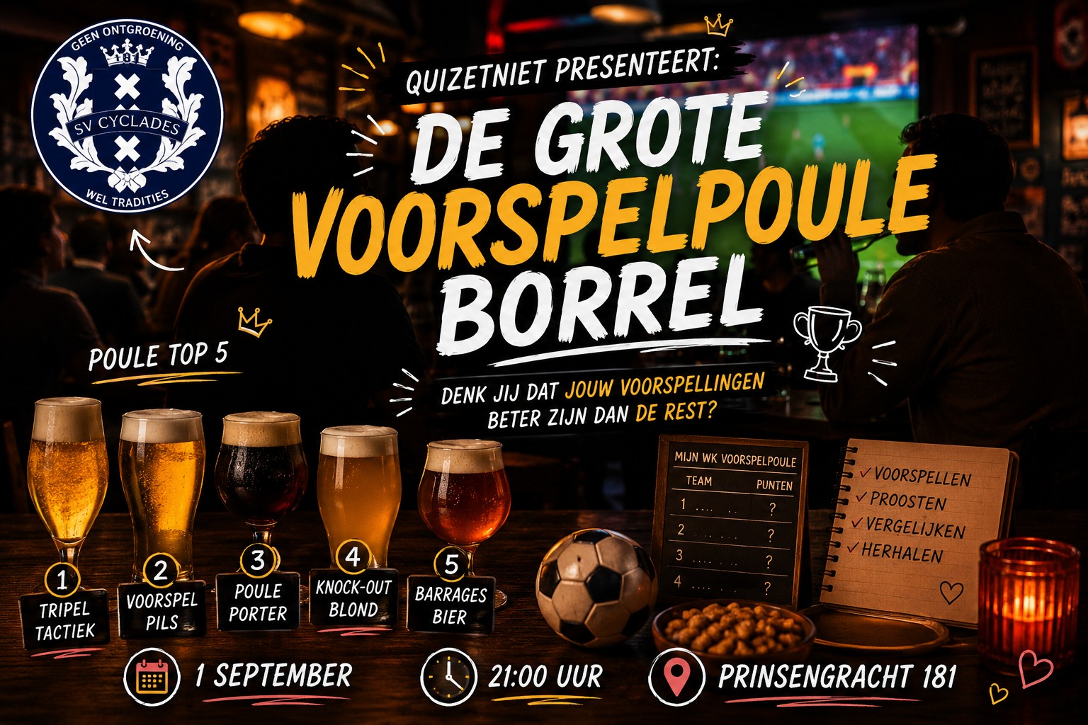 Openborrel: De Grote Voorspelpoule Borrel