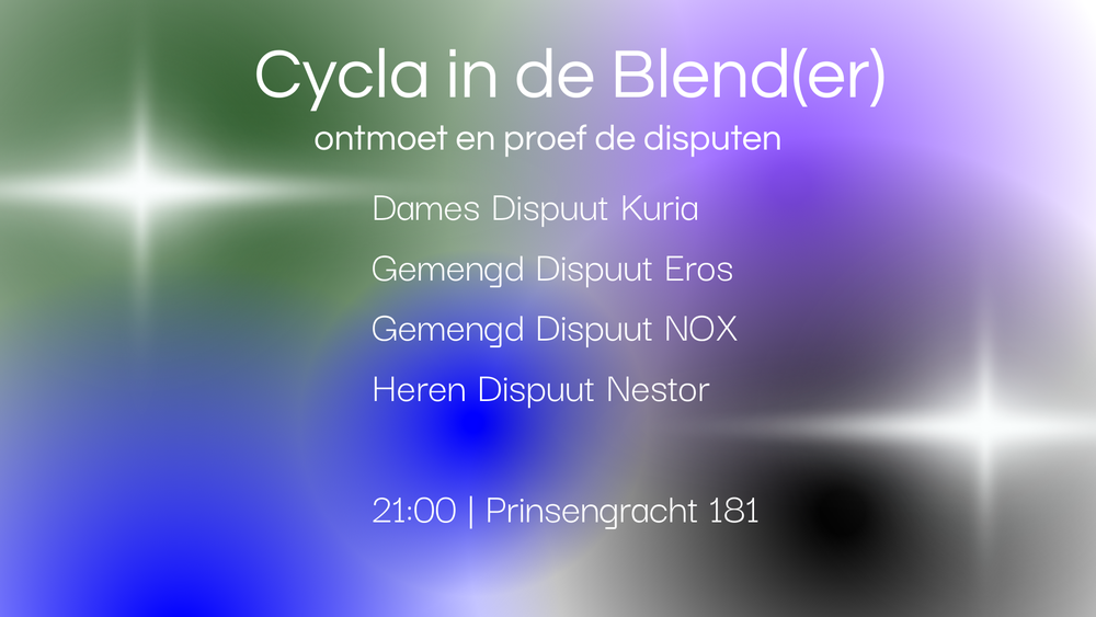 Open Borrel - Cycla in de blend(er)
